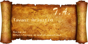 Tavasz Arisztid névjegykártya